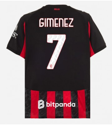 AC Milan Santiago Gimenez #7 Replik Heimtrikot 2025-26 Kurzarm